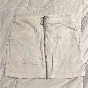 Forever 21 Zip Up White Skirt